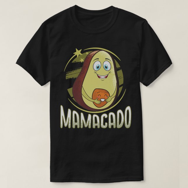 T-shirt Mamacado Funny Mama Avocado Faire-part de grossess (Design devant)