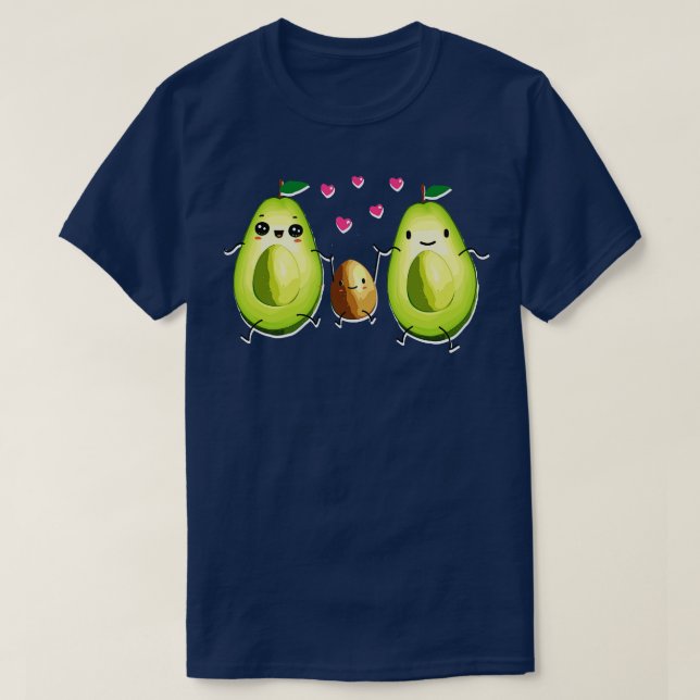 T-shirt Mamacado Papacado Avocado Partnerlook Enceinte (Design devant)