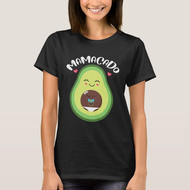 T-shirt Mamacado Pregnant Avocado Pregnancy Announcement (Devant)
