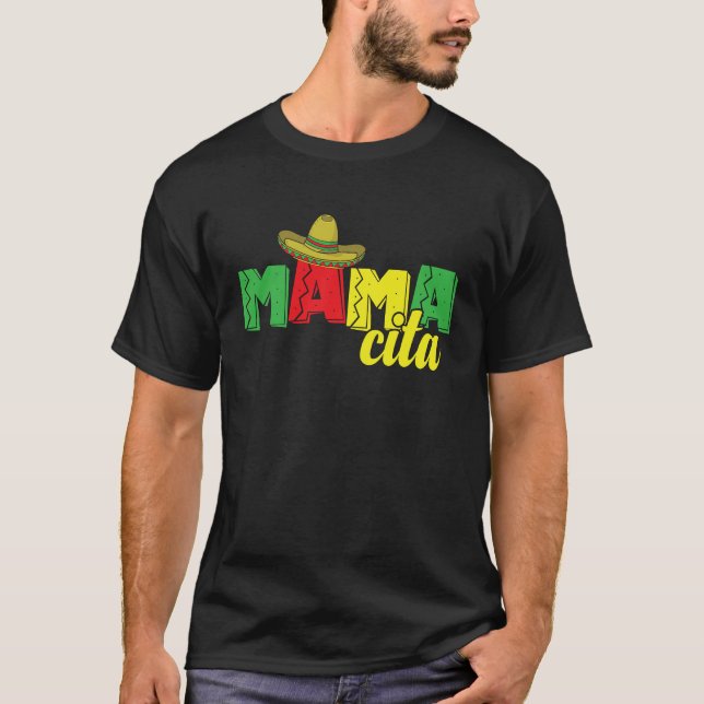 T-shirt Mamacita Holiday Mexico America USA (Devant)