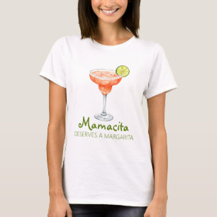 T-shirt Mamacita Mérite une Marg de fraise Margarita