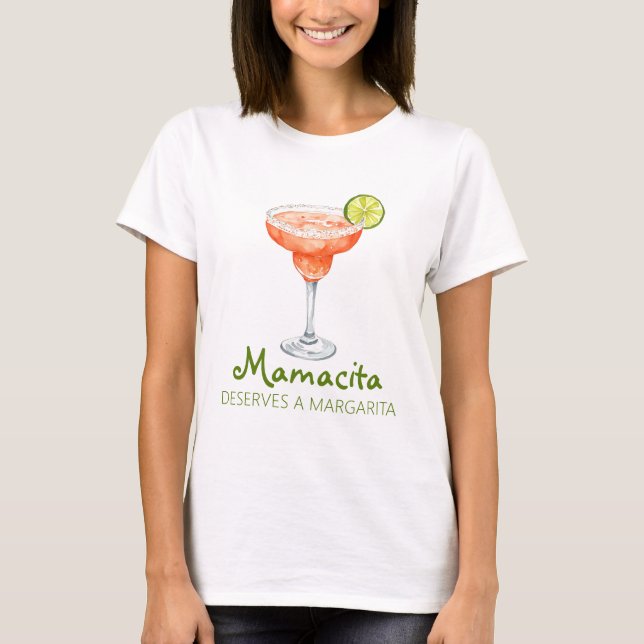 T-shirt Mamacita Mérite une Marg de fraise Margarita (Devant)
