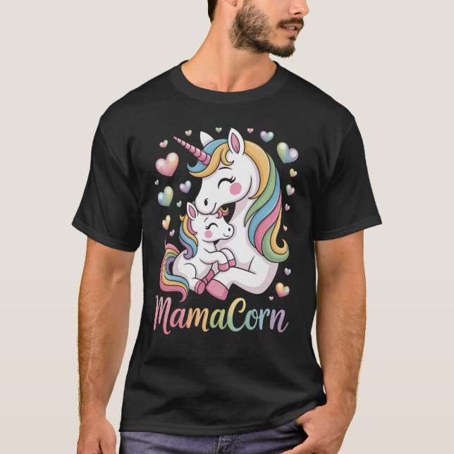 T-shirt Mamacorn Unicorn Fête des mères (Devant)