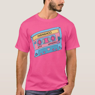 T-shirt Mamamoo Moomoo Cute Retro Pastel Cassette Blu