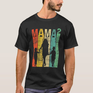 T-shirt Maman2 Vintage Twin Maman Mama Of Two