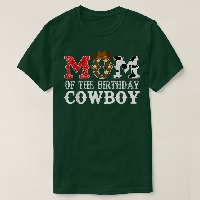T-shirt Maman 1er premier anniversaire Cowboy Western Rode (Design devant)