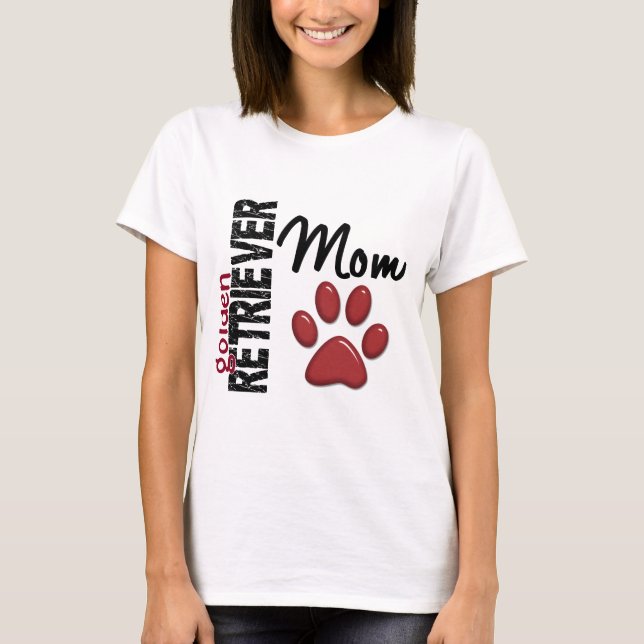 T-shirt Maman 2 de golden retriever (Devant)