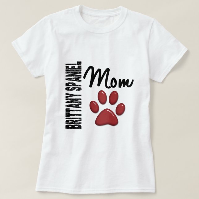 T-shirt Maman 2 d'épagneul de Bretagne (Design devant)