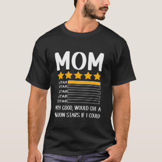 T-shirt Maman 5 étoiles Classement Mères Jour T Chemise