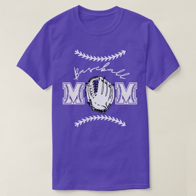 T-shirt Maman 6 de baseball (Design devant)