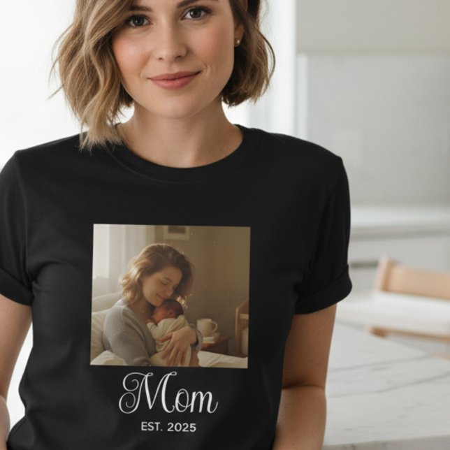 T-shirt Maman a établi le script de la photo (Créateur téléchargé)