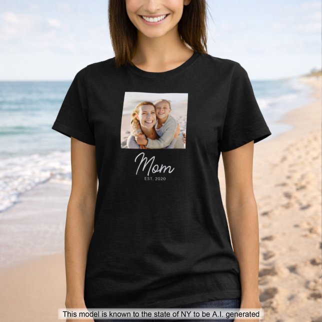 T-shirt Maman a établi le script de la photo (Créateur téléchargé)