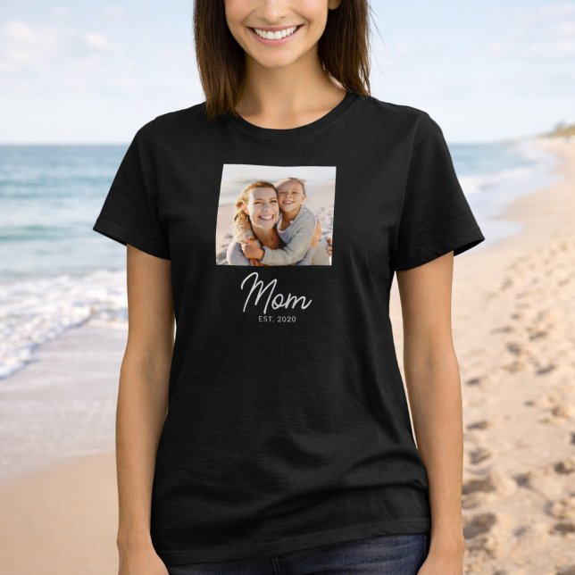 T-shirt Maman a établi le script de la photo (Créateur téléchargé)