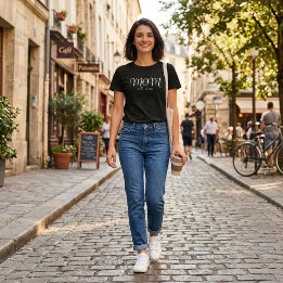 T-shirt Maman a établi un nouveau cadeau de maman écriture