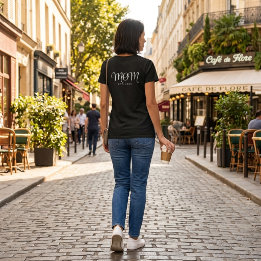 T-shirt Maman a établi un nouveau cadeau de maman écriture