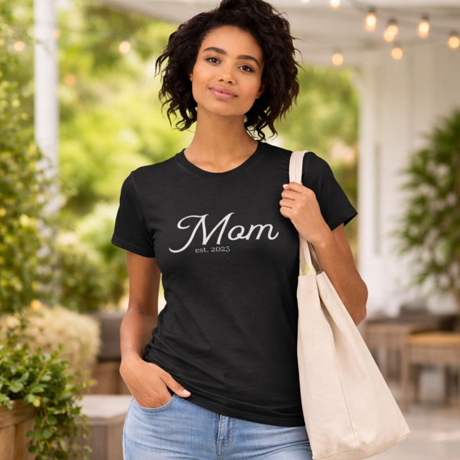 T-shirt Maman a établi un script blanc (Créateur téléchargé)