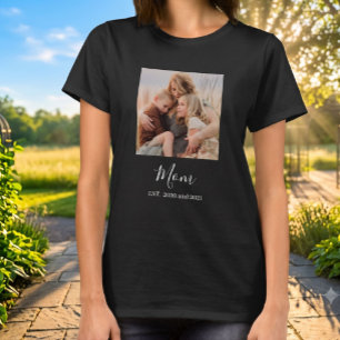 T-shirt Maman a établi un script élégant de photo