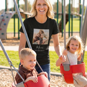 T-shirt Maman a établi un script élégant de photo