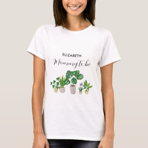 T-shirt Maman à Poster Baby shower Plante Personnalisé