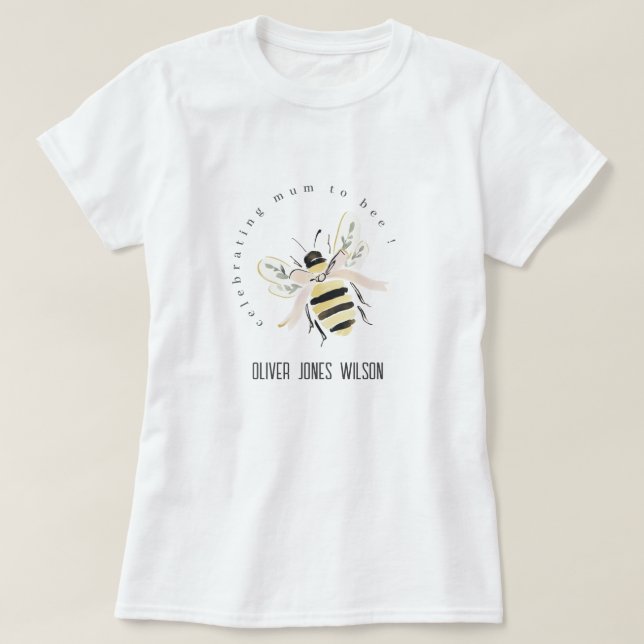 T-shirt Maman abeille future maman adorable pastel Fête de (Design devant)