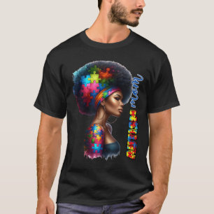 T-shirt Maman Afro Sensibilisation sur l'autisme Mama Auti