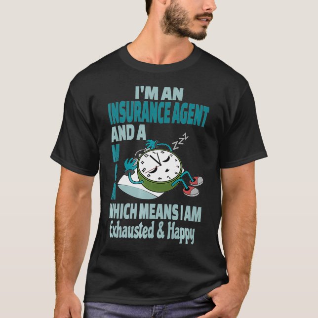 T-shirt Maman Agent D'Assurance Fatigué Bussted Exhausted  (Devant)