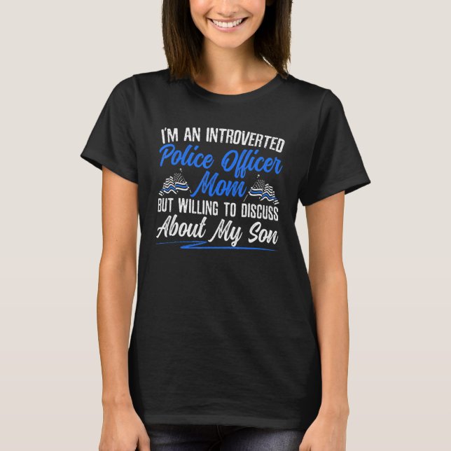 T-shirt Maman agent de police policier (Devant)