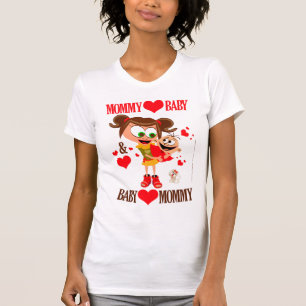 T-shirt Maman aime bébé - Blanc 03