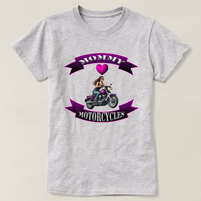 T-shirt Maman aime les motos (Design devant)