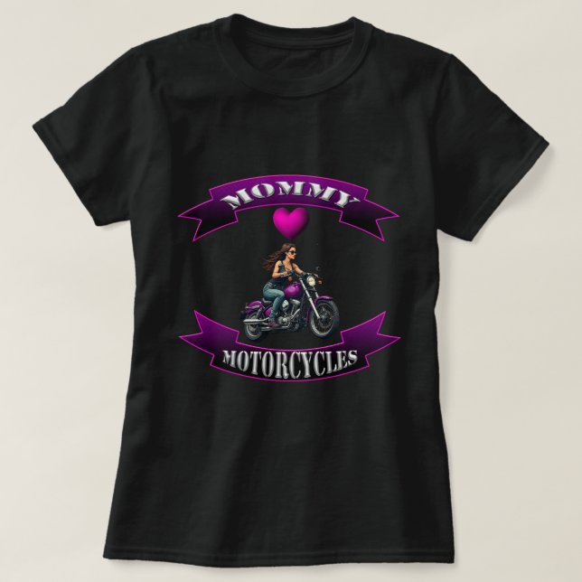 T-shirt Maman aime les motos (Design devant)