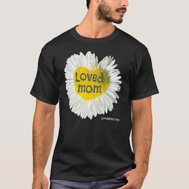 T-shirt Maman aimée Coeur Marguerite Fleur de fête des mèr (Devant)