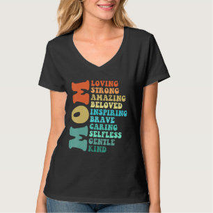 T-shirt Maman Amoureuse Forte Incroyable Aimée Inspirante
