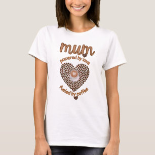T-shirt maman amoureux de café, propulsé par l'amo