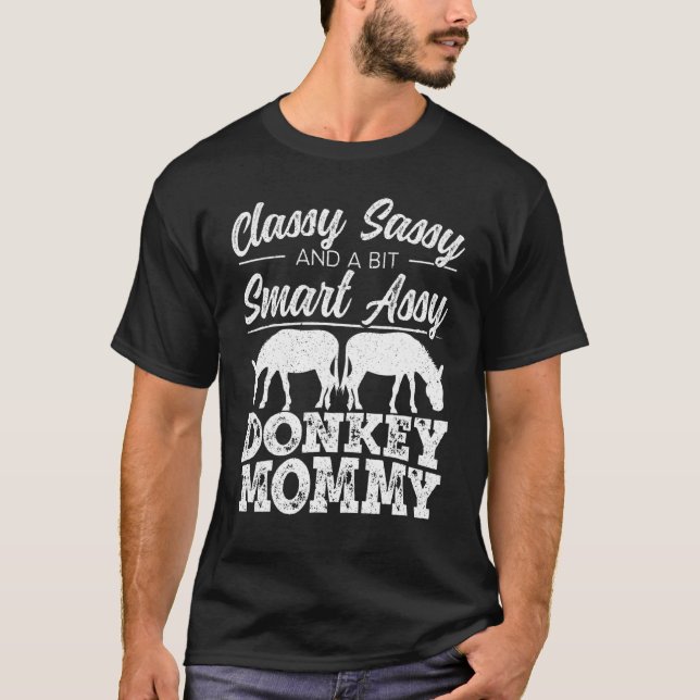 T-shirt Maman Âne Animal Cheval Âne (Devant)