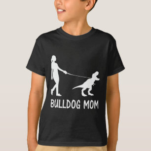 T-shirt Maman Anglais Bulldog Mama Chien Dinosaur Femmes M