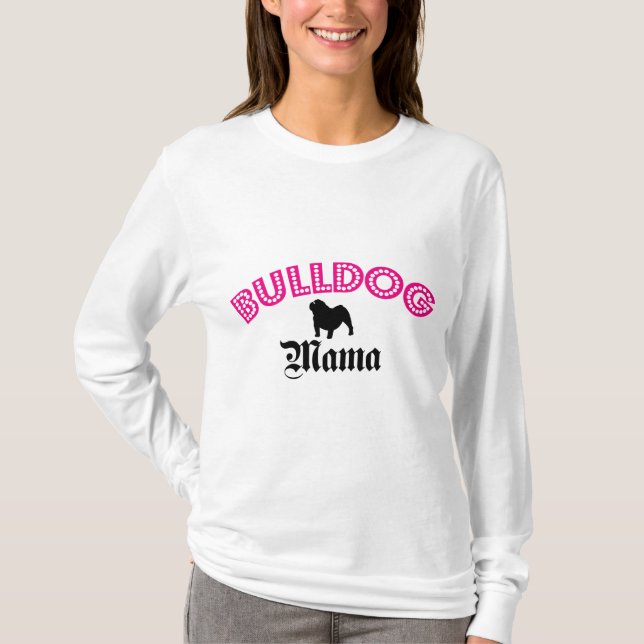 T-shirt Maman anglaise de bouledogue (Devant)