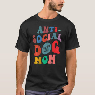 T-shirt Maman anti-chien sociale sur le dos