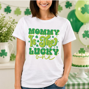 T-shirt Maman arc-en-ciel Chanceuse un an