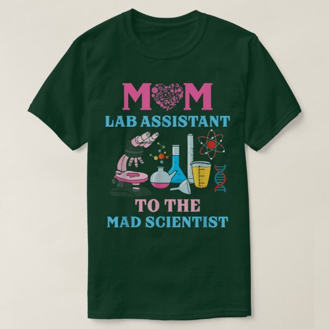 T-shirt Maman Assistant Laboratoire À La Fête Scientifique (Design devant)