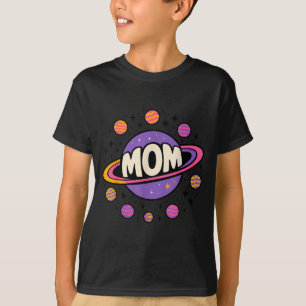 T-shirt Maman astronaute Système solaire Planètes Fête des