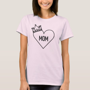 T-shirt Maman (au coeur avec une couronne)