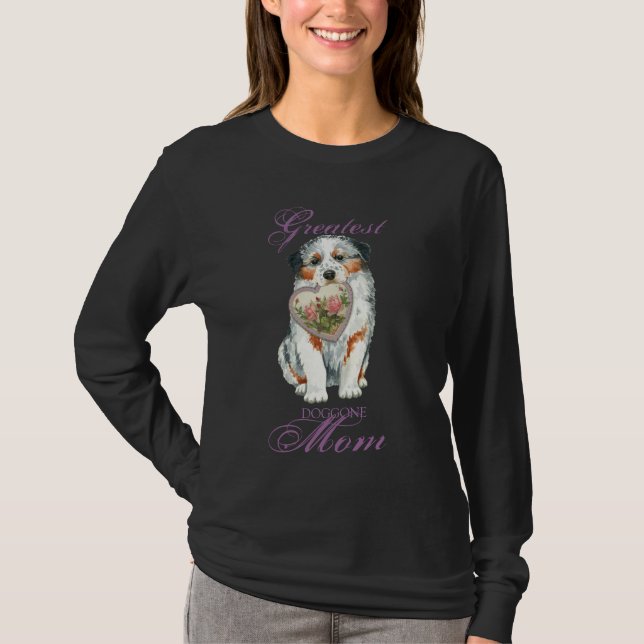 T-shirt Maman australienne de coeur (Devant)