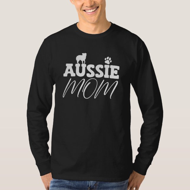 T-shirt Maman australienne Shepherd Dog Mama (Devant)