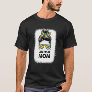 T-shirt Maman Autisme Chignon En désordre Bouclé Maman de 
