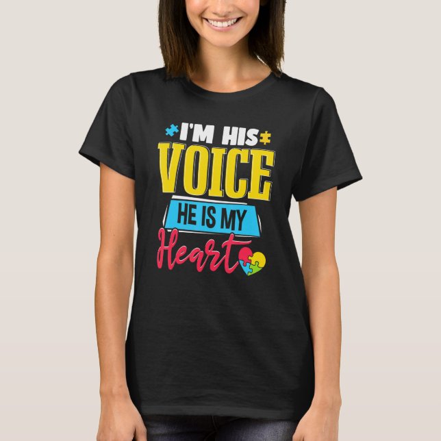 T-shirt Maman Autisme du Cœur (Devant)