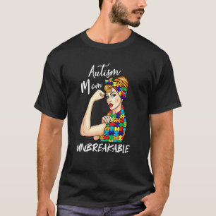 T-shirt Maman Autisme Femmes Inébranlables Soutenir la Sen