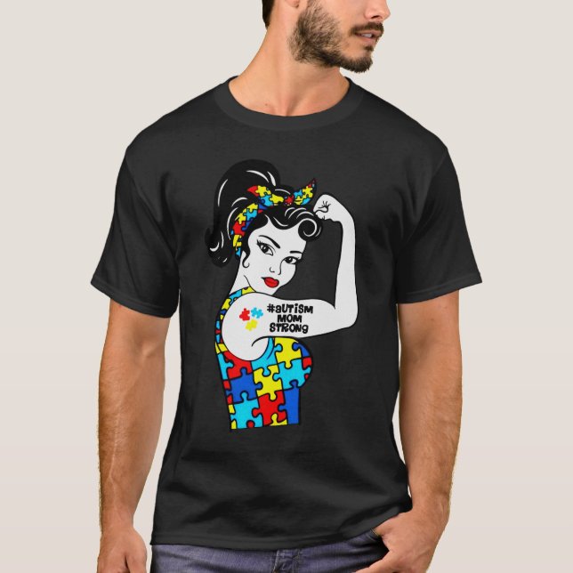 T-shirt maman autisme forte (Devant)