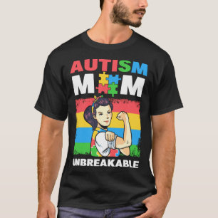 T-shirt Maman Autisme Inébranlable Autisme Soutien Autisme