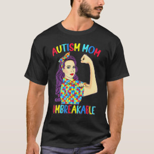 T-shirt Maman Autisme Inébranlable Sensibilisation à l'Aut