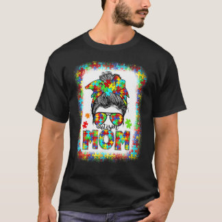 T-shirt Maman Autisme Maman Nœud Méssy Sois Gentil Puzzle